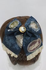 画像2: metamorphose / Vintage cameoリボンバレッタ  アンティークブルー H-26-06-28-006-ME-ZA-AK-ZH (2)