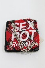 画像1: SEX POT ReVeNGe / リストバンド  黒×赤 H-26-06-28-008-SP-ZA-AK-ZH (1)