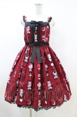画像1: Angelic Pretty / Horror Candy Shopジャンパースカート Free ワイン H-26-06-28-2029-AP-OP-NS-ZH (1)