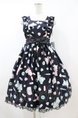 画像1: Angelic Pretty / Fancyホスピタルジャンパースカート  ブラック H-26-06-28-2030-AP-OP-NS-ZH (1)