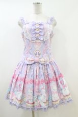 画像1: Angelic Pretty / Dolly Catローウエストジャンパースカート Free ラベンダー H-26-06-28-2033-AP-OP-NS-ZH (1)