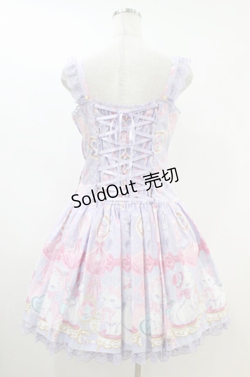 画像2: Angelic Pretty / Dolly Catローウエストジャンパースカート Free ラベンダー H-26-06-28-2033-AP-OP-NS-ZH (2)