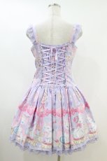 画像2: Angelic Pretty / Dolly Catローウエストジャンパースカート Free ラベンダー H-26-06-28-2033-AP-OP-NS-ZH (2)