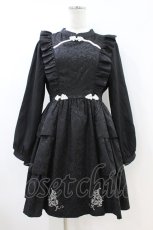 画像1: axes femme POETIQUE / バタフライ刺繍チャイナ釦ワンピース M ブラック H-26-06-28-2038-AX-OP-YZ-ZH (1)