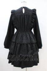 画像2: axes femme POETIQUE / バタフライ刺繍チャイナ釦ワンピース M ブラック H-26-06-28-2038-AX-OP-YZ-ZH (2)