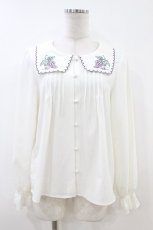 画像1: Fi.n.t / ブドウ刺繍衿ブラウス Free OFFWHITE H-26-06-28-2045-CA-BL-NS-ZH (1)