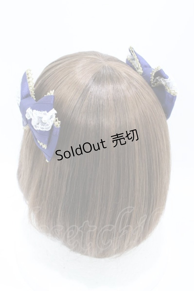 画像2: Angelic Pretty / Dreamリボンパールコーム  ネイビー H-26-06-28-2005-AP-AC-NS-ZH (2)
