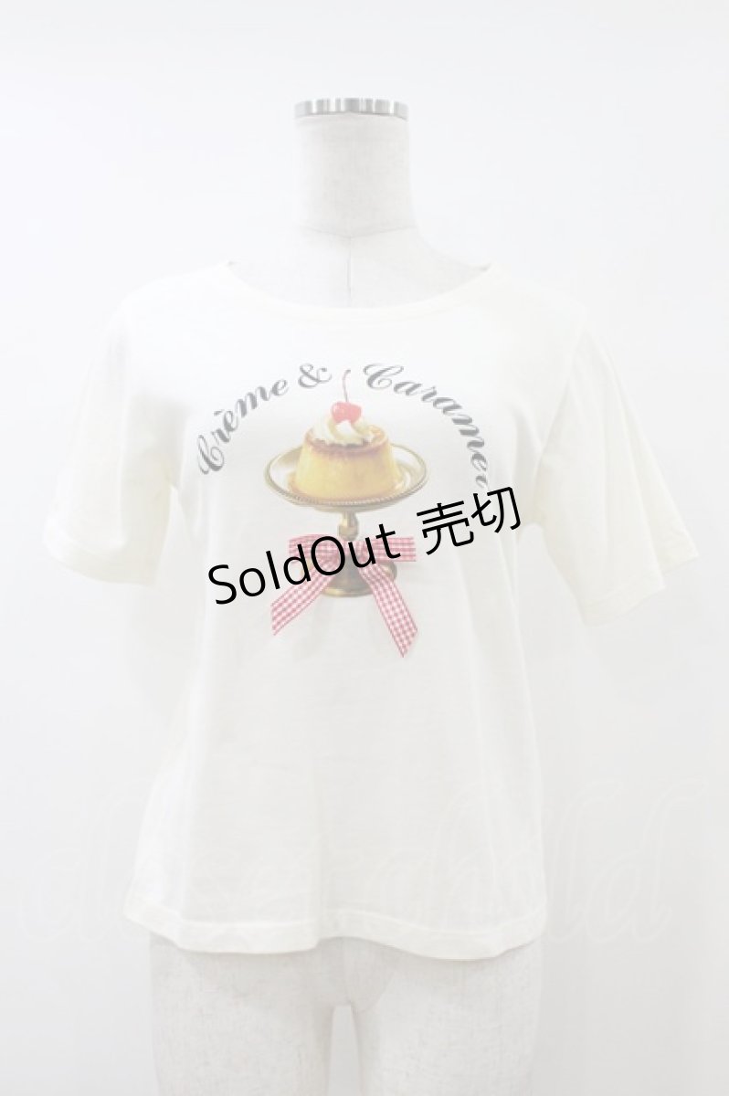画像1: axes femme / レトロスイーツプリントTシャツ F イエロー H-26-06-28-2050-AX-TO-YZ-ZH (1)