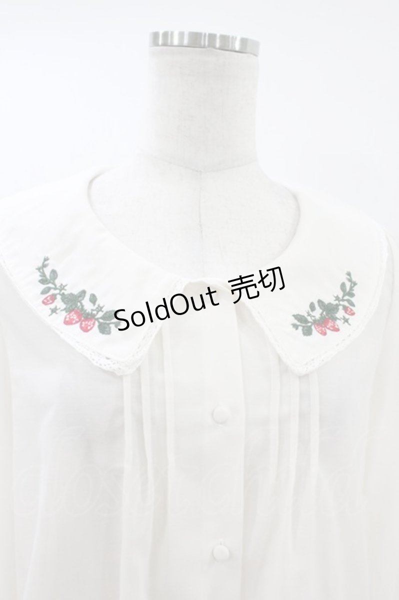 画像3: Fi.n.t / 野イチゴ刺繍衿ブラウス Free IVORY H-26-06-28-2051-CA-BL-NS-ZH (3)