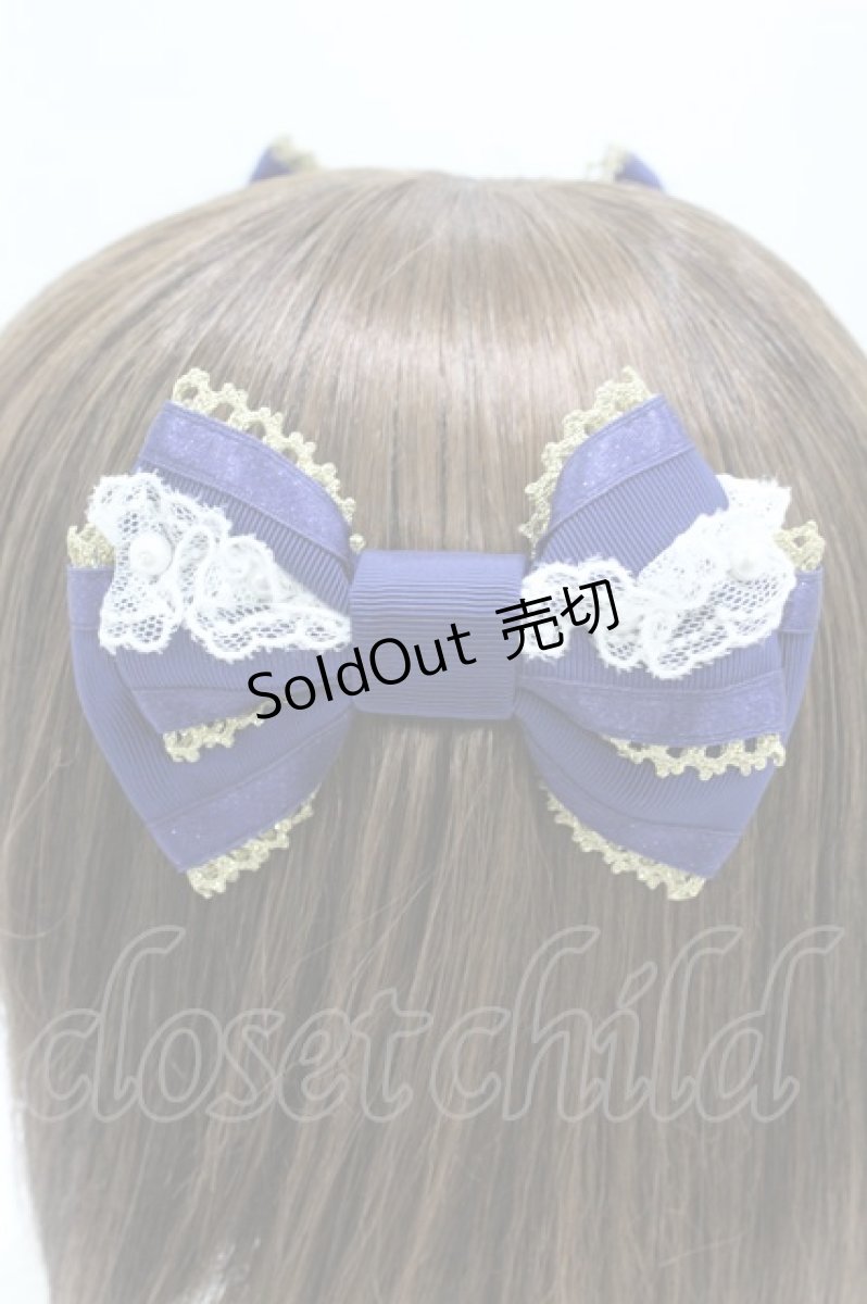画像3: Angelic Pretty / Dreamリボンパールコーム  ネイビー H-26-06-28-2005-AP-AC-NS-ZH (3)