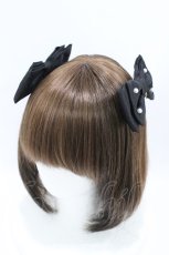 画像1: Angelic Pretty / オーガンジークロスコーム  ブラック H-26-06-28-2011-AP-AC-NS-ZH (1)
