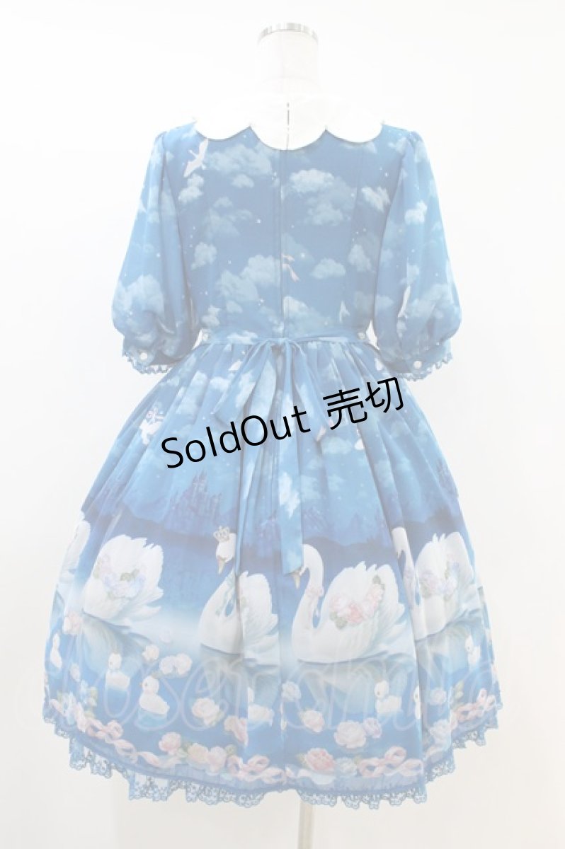 画像2: Angelic Pretty / Milky Swan襟付ワンピース Free ブルー H-26-06-28-2027-AP-OP-NS-ZH (2)