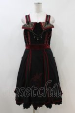 画像1: Ozz oneste / 朱雀刺繍ワンピース  黒×赤 H-26-06-28-027-OO-OP-AK-ZH (1)