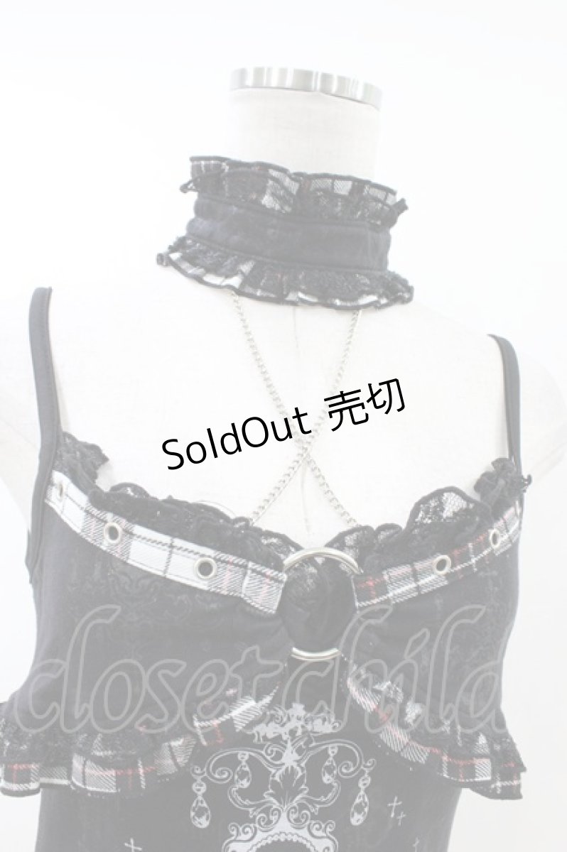 画像3: H jelly / チョーカー付きキャミソール  黒 H-26-06-29-027-HN-TO-AK-ZH (3)