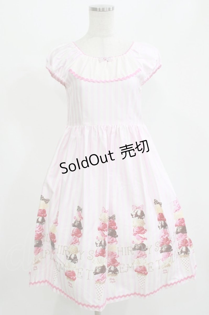 画像1: Shirley Temple / アイスクリームタワーワンピース 160 ピンク H-26-06-29-1027-ET-OP-AK-ZH (1)