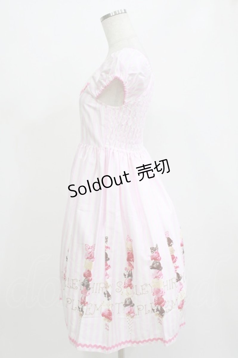 画像2: Shirley Temple / アイスクリームタワーワンピース 160 ピンク H-26-06-29-1027-ET-OP-AK-ZH (2)