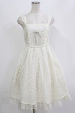 画像1: Emily Temple cute / shortcakeレースノースリーブワンピース  オフ H-26-06-29-1028-ET-OP-AK-ZH (1)