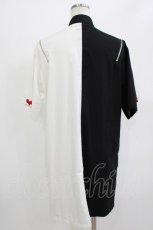 画像3: LISTEN FLAVOR / ドラゴン刺繍ショルダージップチャイナシャツ FREE 白×黒 H-26-06-29-1035-PU-BL-AK-ZH (3)