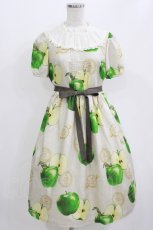画像1: Emily Temple cute / Apple Stampワンピース  グリーンアップル H-26-06-29-1005-ET-OP-AK-ZH (1)