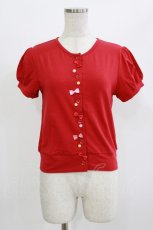 画像1: Shirley Temple / パフボタンカーデ 150 レッド H-26-06-29-1054-ET-TO-AK-ZH (1)