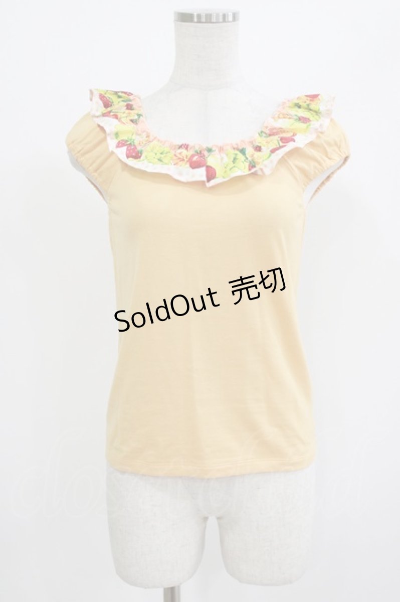 画像1: Shirley Temple / フルーツパーラーフリルTee 150 オレンジ H-26-06-29-1059-ET-TO-AK-ZH (1)