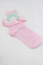 画像2: Shirley Temple / フリルソックス 22-24 ピンク H-26-06-29-1068-ET-ZA-AK-ZH (2)