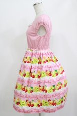 画像2: Shirley Temple / フルーツパーラーワンピース 160 ピンク H-26-06-29-1008-ET-OP-AK-ZH (2)
