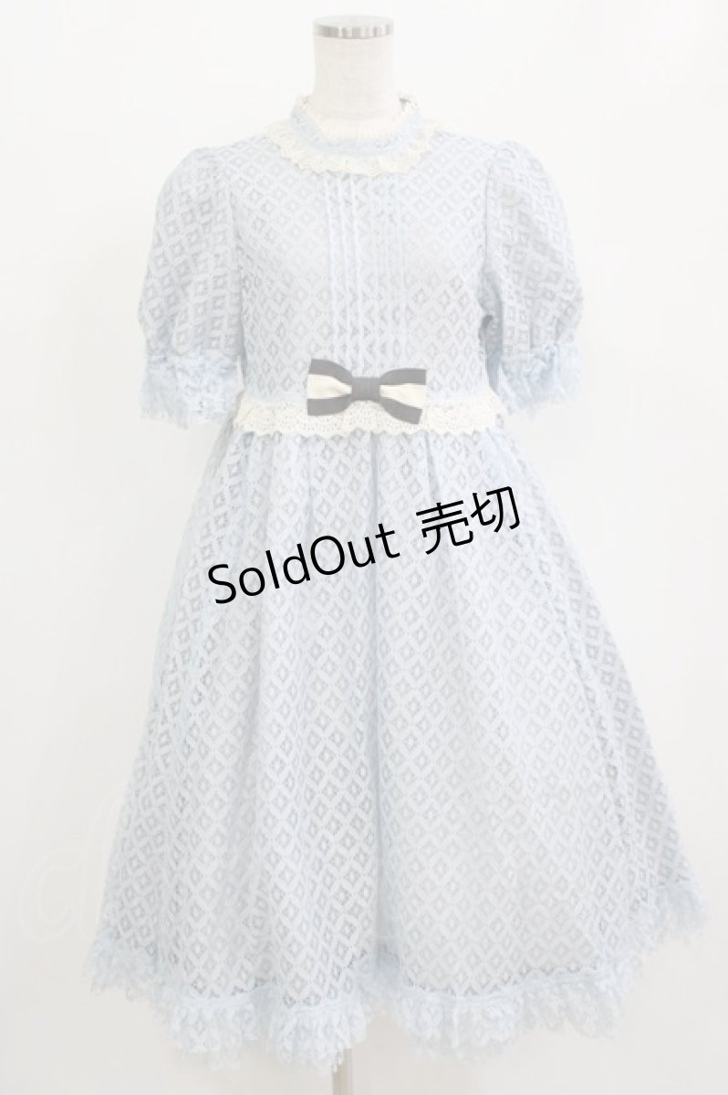 画像1: Emily Temple cute / Sleepレースワンピース M サックス H-26-06-29-1009-ET-OP-AK-ZH (1)