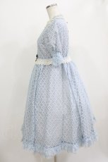画像2: Emily Temple cute / Sleepレースワンピース M サックス H-26-06-29-1009-ET-OP-AK-ZH (2)