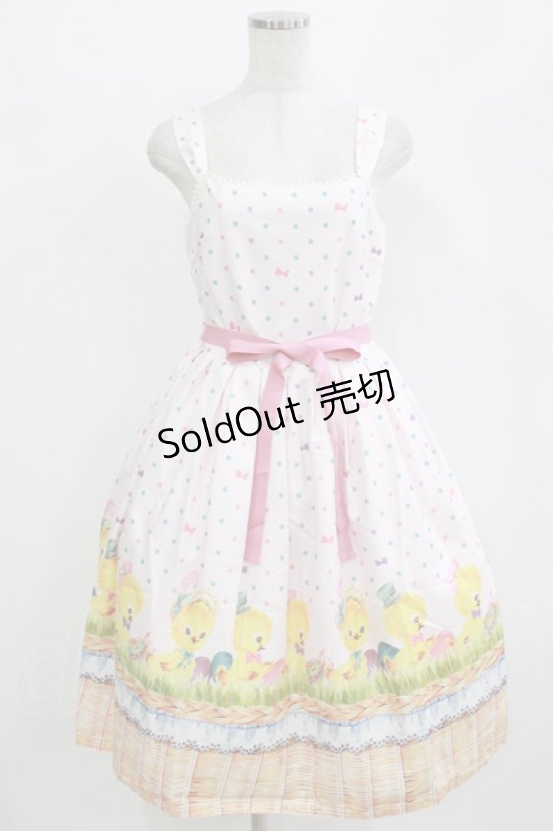 画像1: Emily Temple cute / Revivalノースリーブワンピース M Piyo Piyo Basket H-26-06-29-1010-ET-OP-AK-ZH (1)