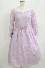 画像1: Emily Temple cute / ドビードットワンピース M パープル H-26-06-29-1014-ET-OP-AK-ZH (1)