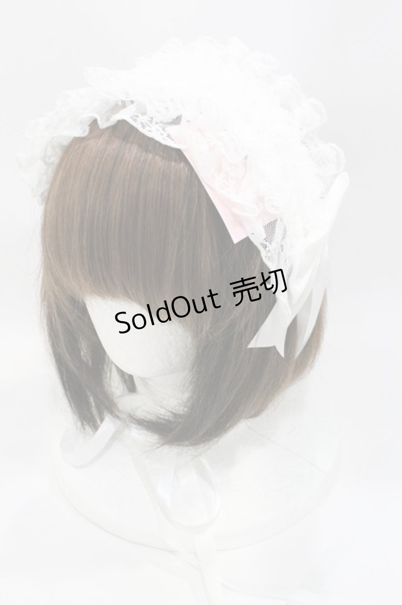 画像1: metamorphose / 総レースフリルヘッドドレス  オフ白 H-26-06-29-2044-ME-AC-NS-ZH (1)