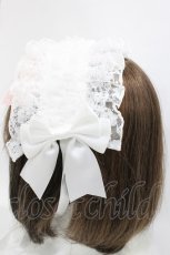 画像2: metamorphose / 総レースフリルヘッドドレス  オフ白 H-26-06-29-2044-ME-AC-NS-ZH (2)