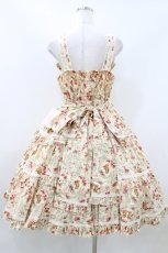 画像3: metamorphose / 【プラスサイズ】ガーデニングくまちゃんティアードジャンパースカート プラスサイズ 生成 H-26-06-29-2001-ME-OP-NS-ZH (3)