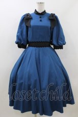 画像1: Innocent World / Classy Ribbonワンピース L ブルー×クロ H-26-06-29-2013-IW-OP-NS-ZH (1)