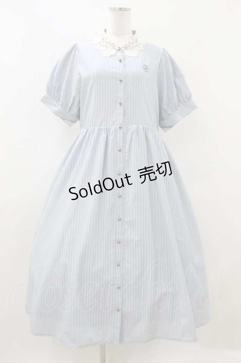 画像1: m petit by misako / TT*AOKストライプOP L サックス H-26-06-29-2014-LO-OP-NS-ZH (1)