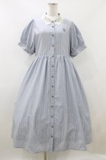 画像1: m petit by misako / TT*AOKストライプOP L サックス H-26-06-29-2014-LO-OP-NS-ZH (1)