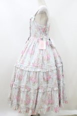 画像2: metamorphose / 【プラスサイズ】シャーロットロングティアードジャンパースカート プラスサイズ ミント H-26-06-29-2002-ME-OP-NS-ZH (2)