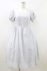 画像1: Maison de FLEUR Petite Robe canone / ピンタックフリルワンピース M サックス H-26-06-29-2021-EL-OP-NS-ZH (1)