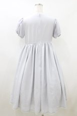画像2: Maison de FLEUR Petite Robe canone / ピンタックフリルワンピース M サックス H-26-06-29-2021-EL-OP-NS-ZH (2)