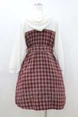画像2: axes femme / フード付ドッキングワンピース M オフ/ワイン H-26-06-29-2023-AX-OP-NS-ZH (2)