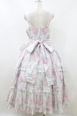 画像3: metamorphose / 【プラスサイズ】シャーロットロングティアードジャンパースカート プラスサイズ ミント H-26-06-29-2002-ME-OP-NS-ZH (3)