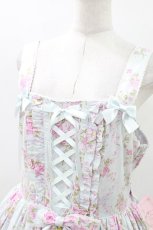 画像4: metamorphose / 【プラスサイズ】シャーロットロングティアードジャンパースカート プラスサイズ ミント H-26-06-29-2002-ME-OP-NS-ZH (4)