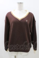 画像1: Fi.n.t / チルデン風腰丈スウェットプルオーバー Free BROWN H-26-06-29-2032-CA-TO-NS-ZH (1)