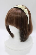 画像1: RoseMarie seoir / bijou ribbon headband  アイボリー H-26-06-30-008-LO-AC-NS-ZH (1)