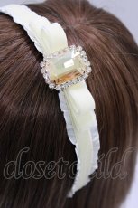 画像2: RoseMarie seoir / bijou ribbon headband  アイボリー H-26-06-30-008-LO-AC-NS-ZH (2)