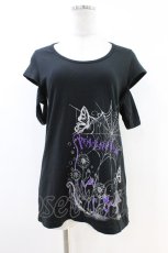 画像1: PEACE NOW / プリント半袖カットソー M 黒 H-26-06-30-1027-PU-TO-AK-ZH (1)