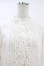 画像3: Melody BasKet / フロントレーススタンドカラーブラウス M アイボリー H-26-06-30-1036-LO-BL-AK-ZH (3)
