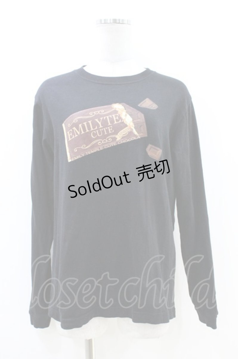 画像1: Emily Temple cute / favorite chocolateロングTシャツ  黒 H-26-06-30-1040-ET-TO-AK-ZH (1)