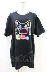 画像1: NieR Clothing / プリントCOTTON CUTSEW XL ブラック/ネオンNierちゃん H-26-06-30-1041-PU-TO-KB-ZH (1)